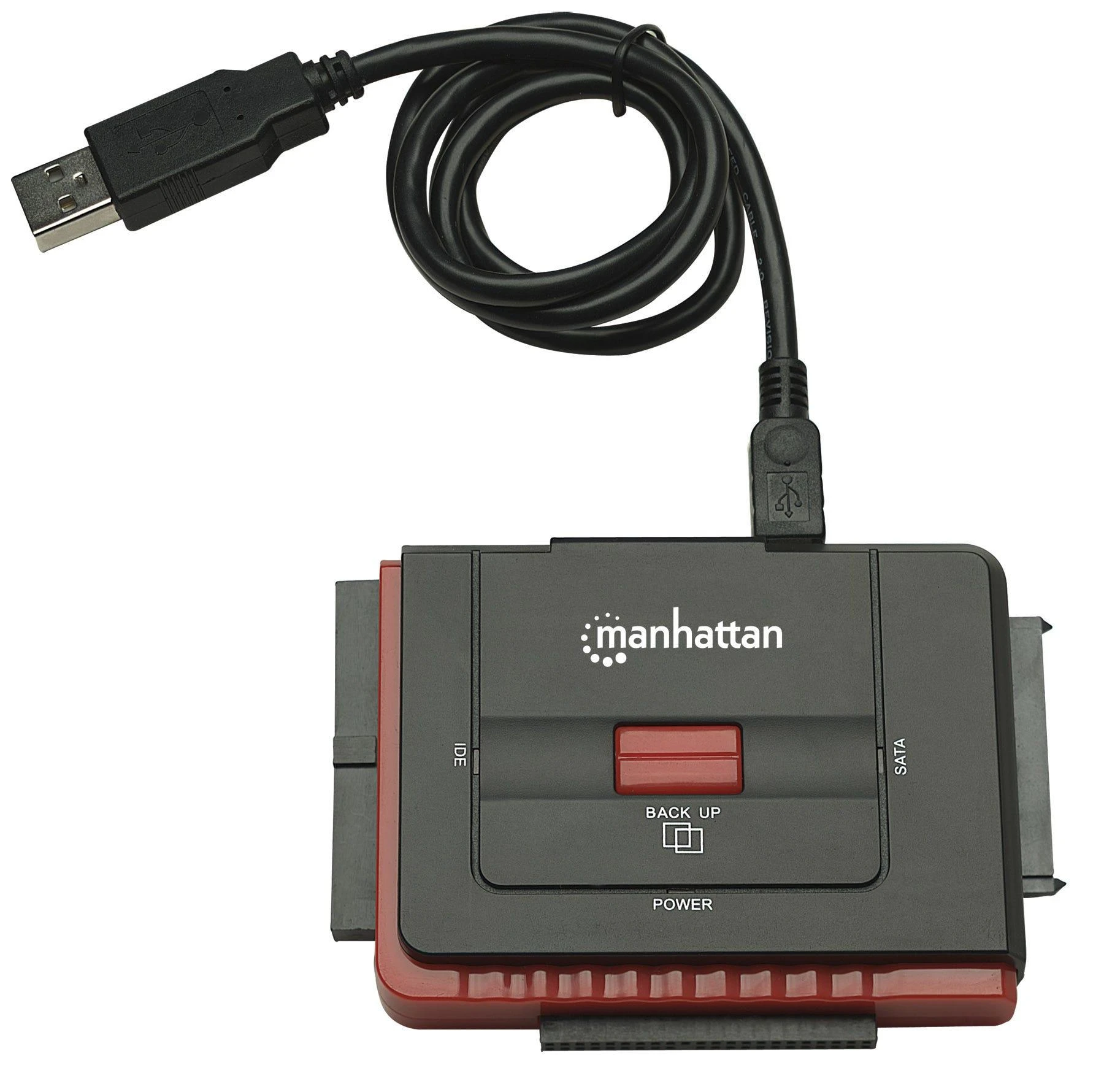 Manhattan 179195 kabelių sąsaja / invertavimo adapteris USB A SATA L/IDE 40-pin/IDE 44-pin Juoda