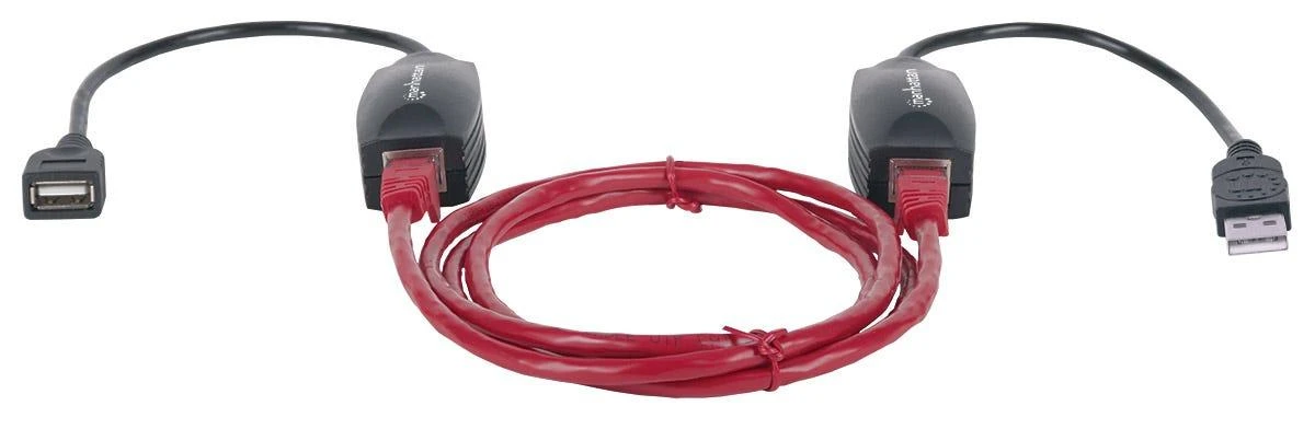 Manhattan 179300 kabelių sąsaja / invertavimo adapteris USB A & RJ-45 Juoda