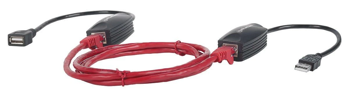 Manhattan 179300 kabelių sąsaja / invertavimo adapteris USB A & RJ-45 Juoda