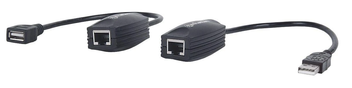 Manhattan 179300 kabelių sąsaja / invertavimo adapteris USB A & RJ-45 Juoda