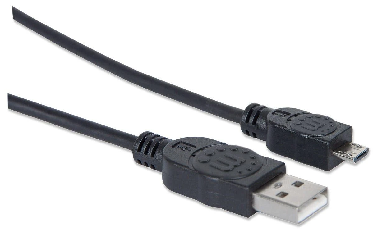 StarTech Manhattan 1,8m USB 2.0 A/Micro-B USB laidas 1,8m USB A Micro-USB B Juoda