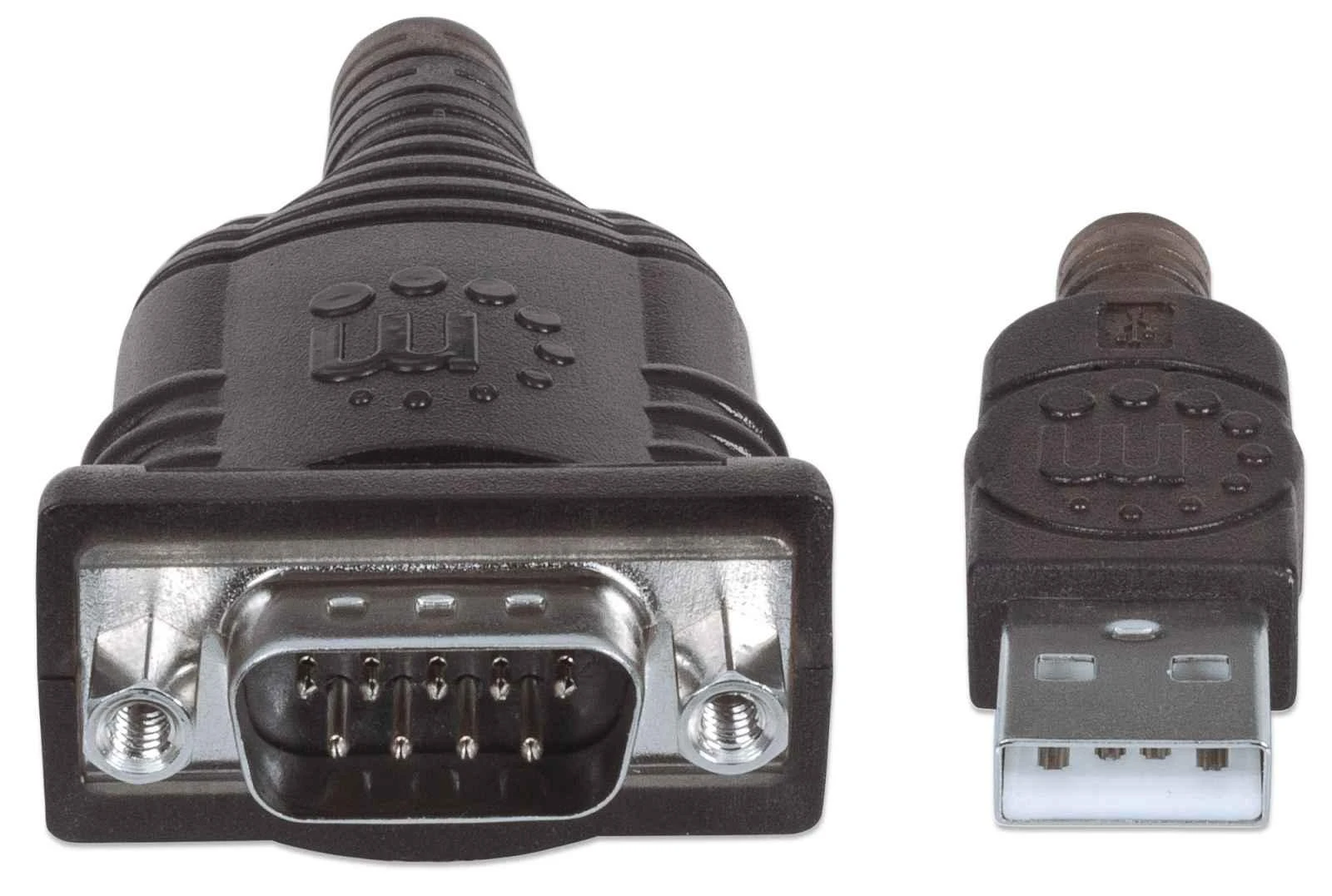 StarTech Manhattan 205153 kabelių sąsaja / invertavimo adapteris USB A Serial/COM/RS232/DB9 Juoda, Permatomas