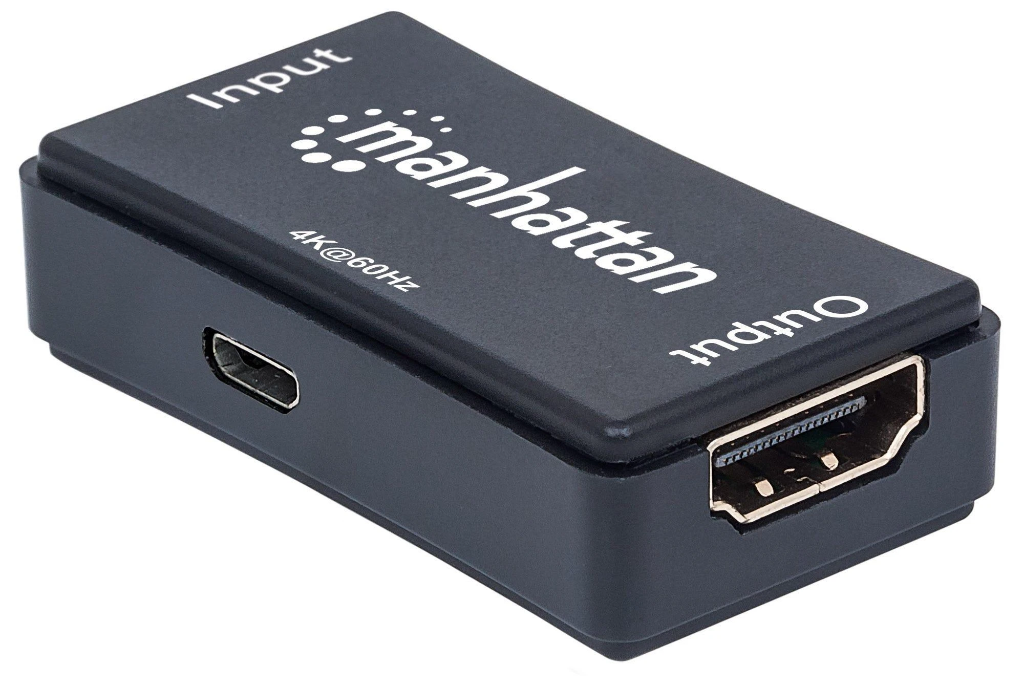 „Intracom“ MANHATTAN HDMI kartotuvas atkuria 4K vaizdo įrašą ir be nuostolių garsą iki 40 m 131 pėdų.