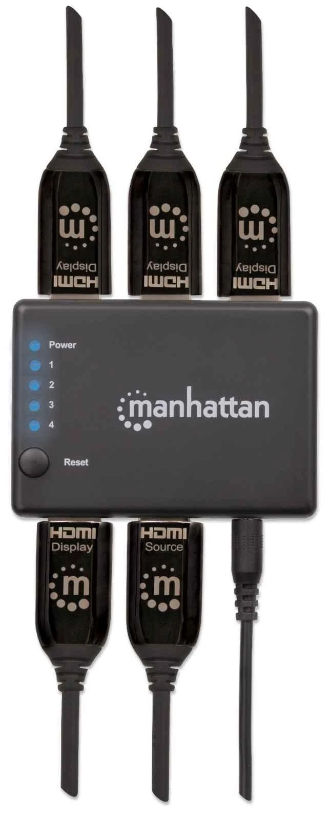 Manhattan 207706 vaizdo signalų daliklis HDMI 4x HDMI