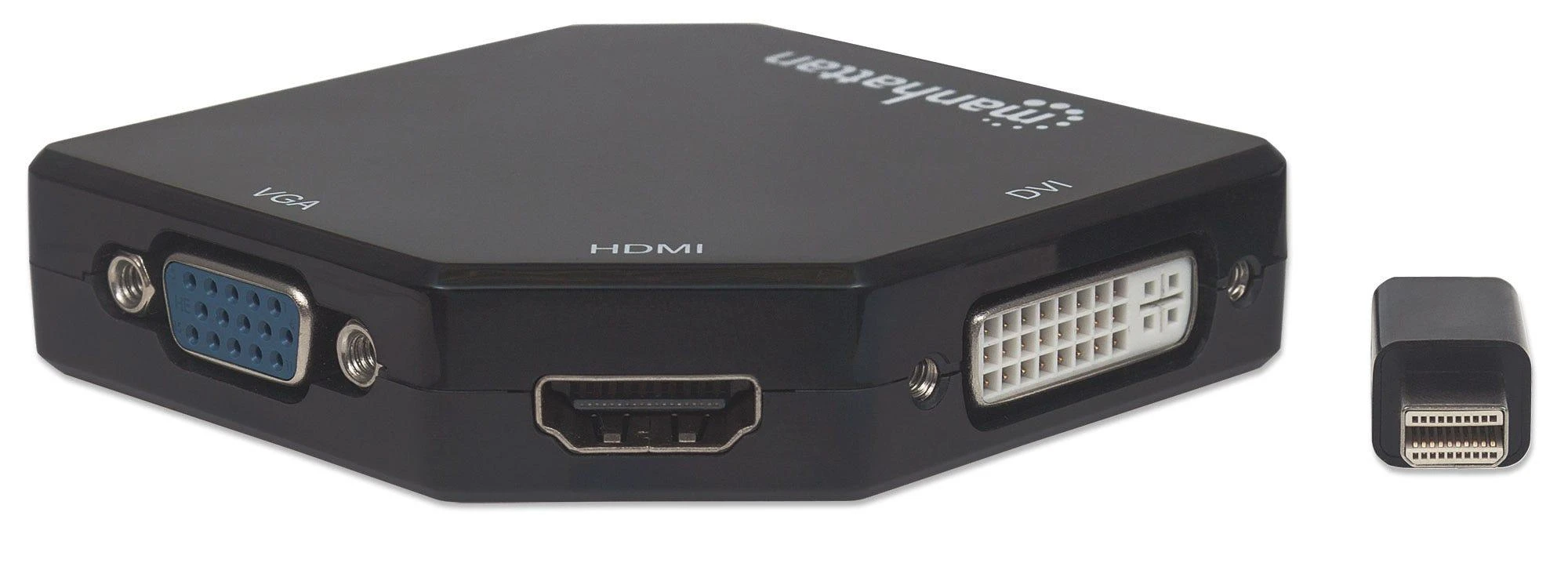 StarTech Intracom MANHATTAN 3-in-1 4K Mini DP Adapteris Mini DisplayPort Male to HDMI/DVI/VGA Female Passive Juodas