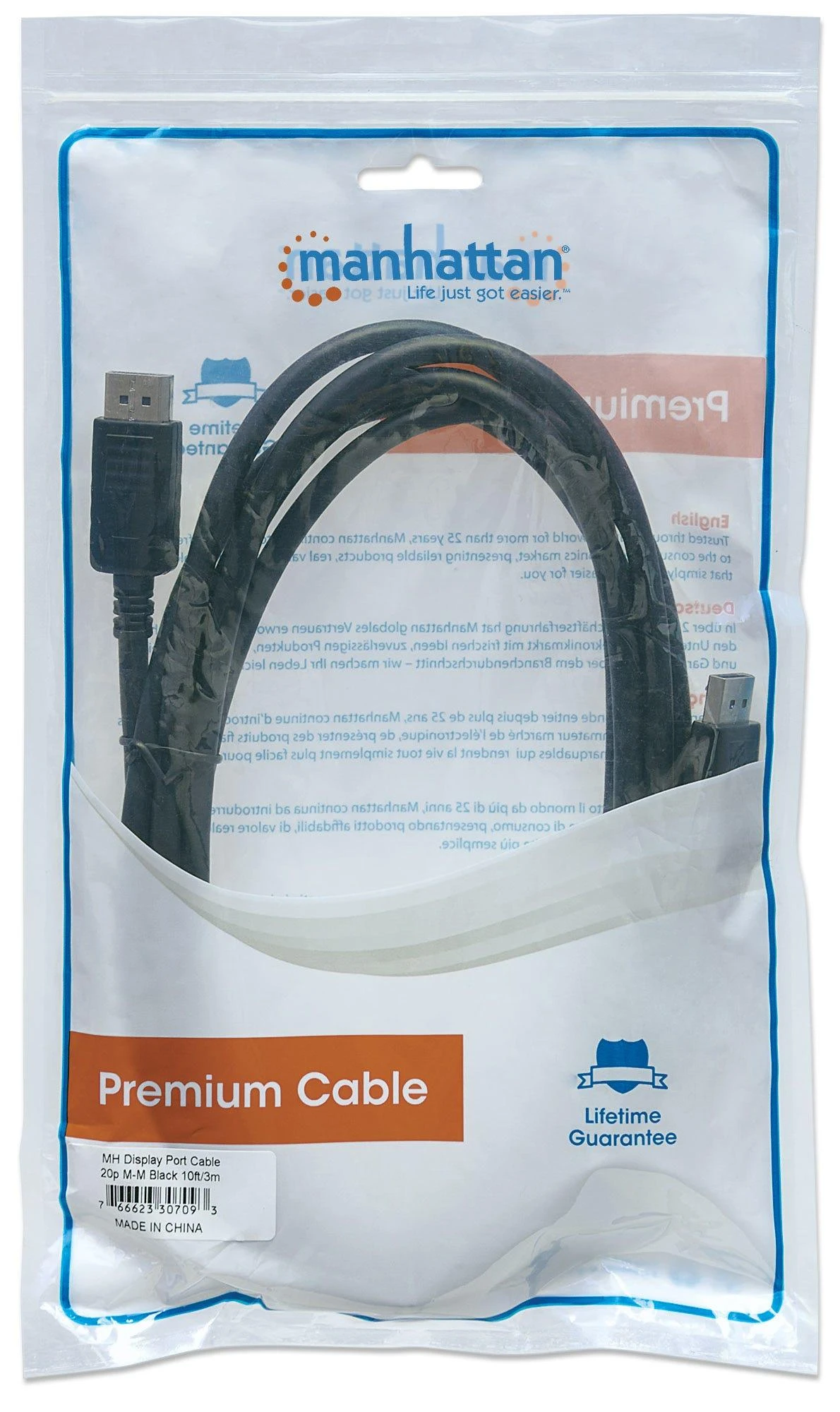 StarTech Manhattan 307093 „DisplayPort“ kabelis 3 m Juoda
