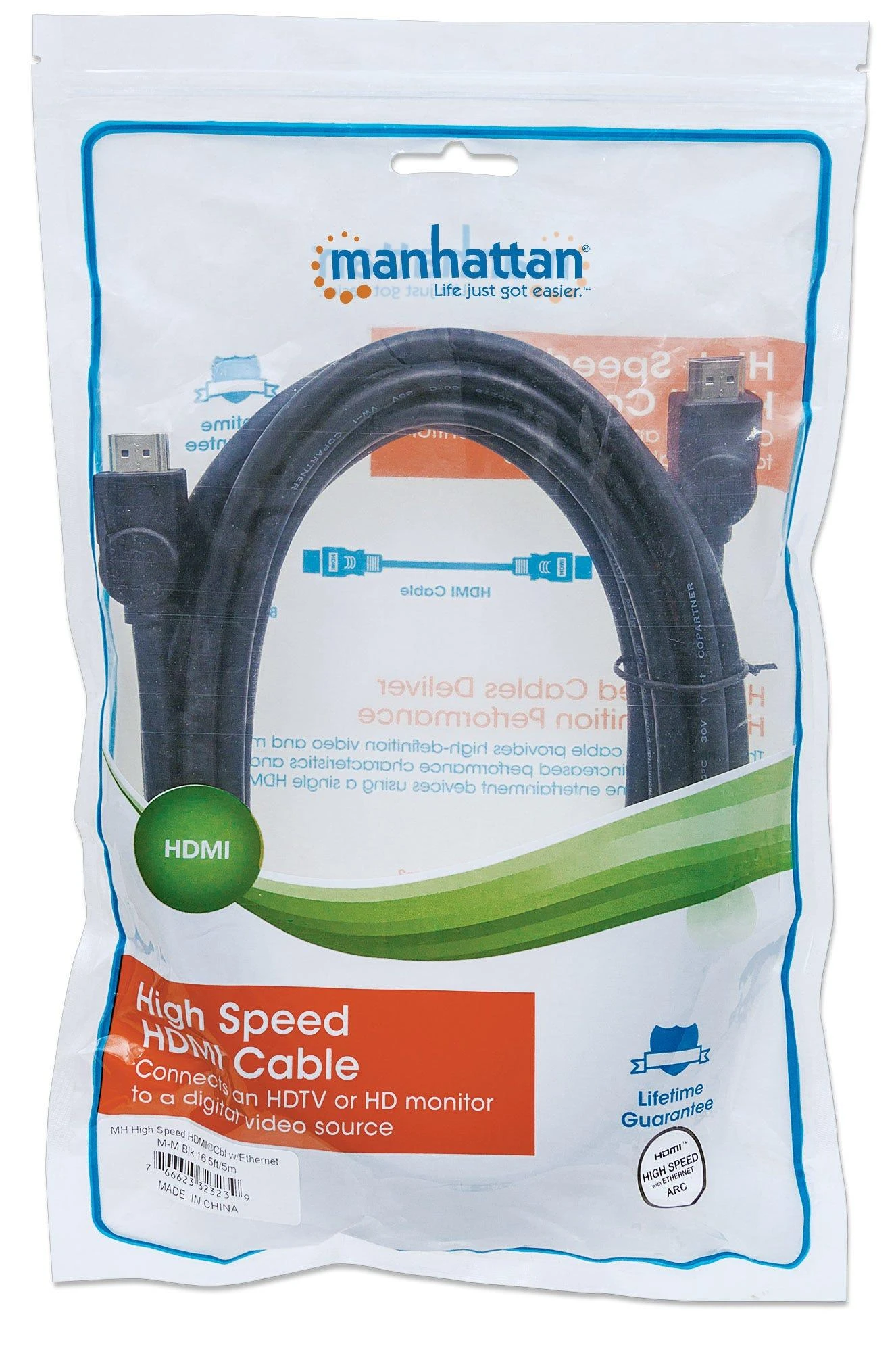 StarTech Manhattan 323239 HDMI kabelis 5 m HDMI A tipo (standartinis) Juoda