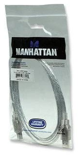 StarTech Manhattan 333405 USB kabelis 1,8 m 2.0 USB A USB B Sidabras