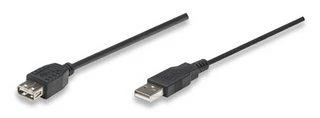 StarTech Manhattan 338653 USB kabelis 1,8 m 2.0 USB A Juoda
