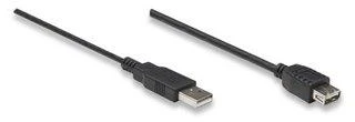 StarTech Manhattan 338653 USB kabelis 1,8 m 2.0 USB A Juoda