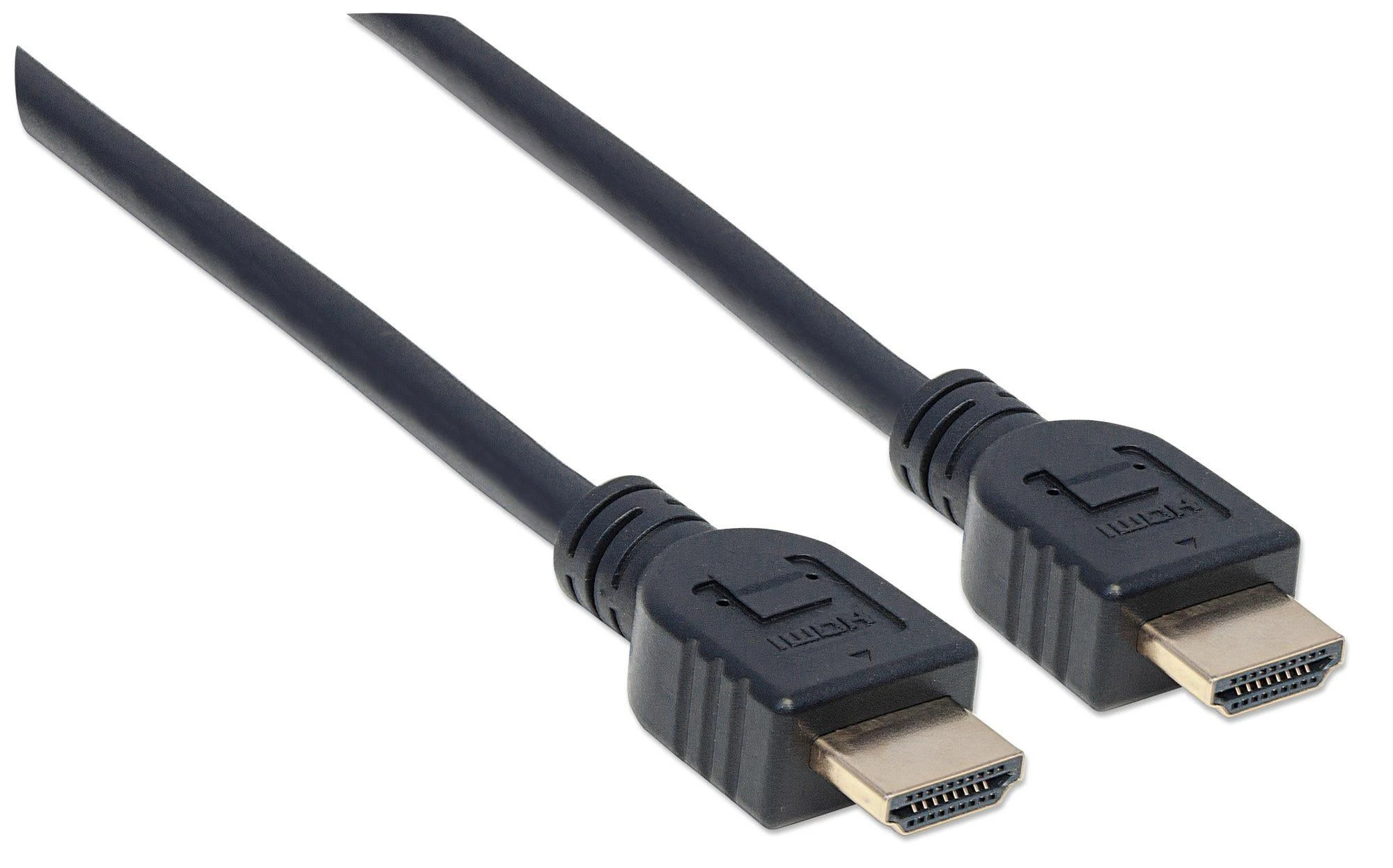 Manhattan HDMI laidas su juodomis jungtimis