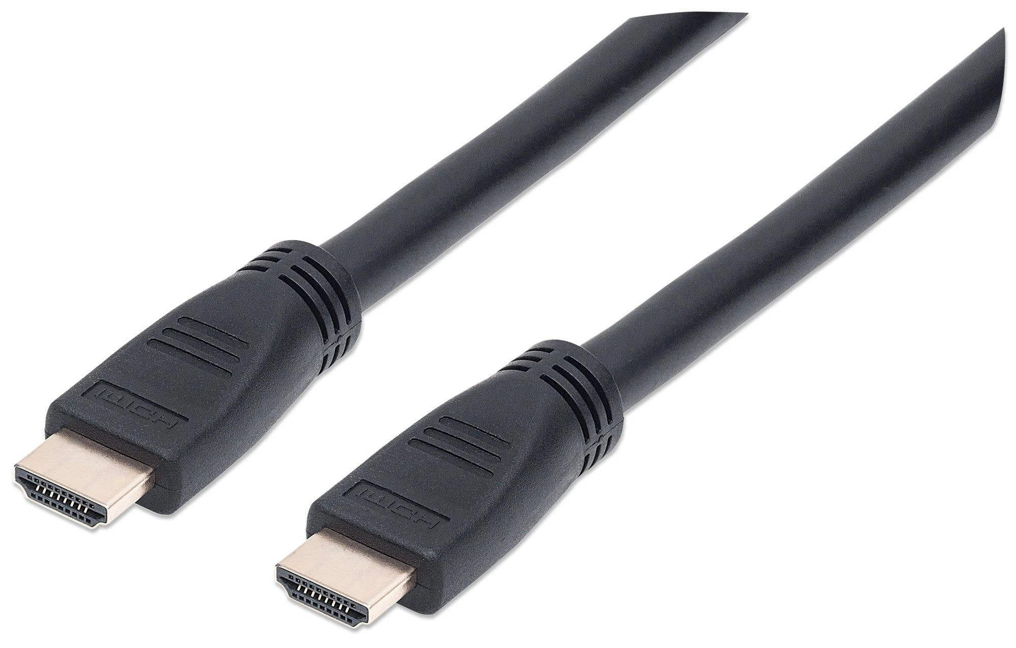 MANHATTAN CL3 didelės spartos HDMI kabelis 10m su eterneto vidinės sienelės vardiniu HDMI kištuku į kištuku ekranuotas Juodas