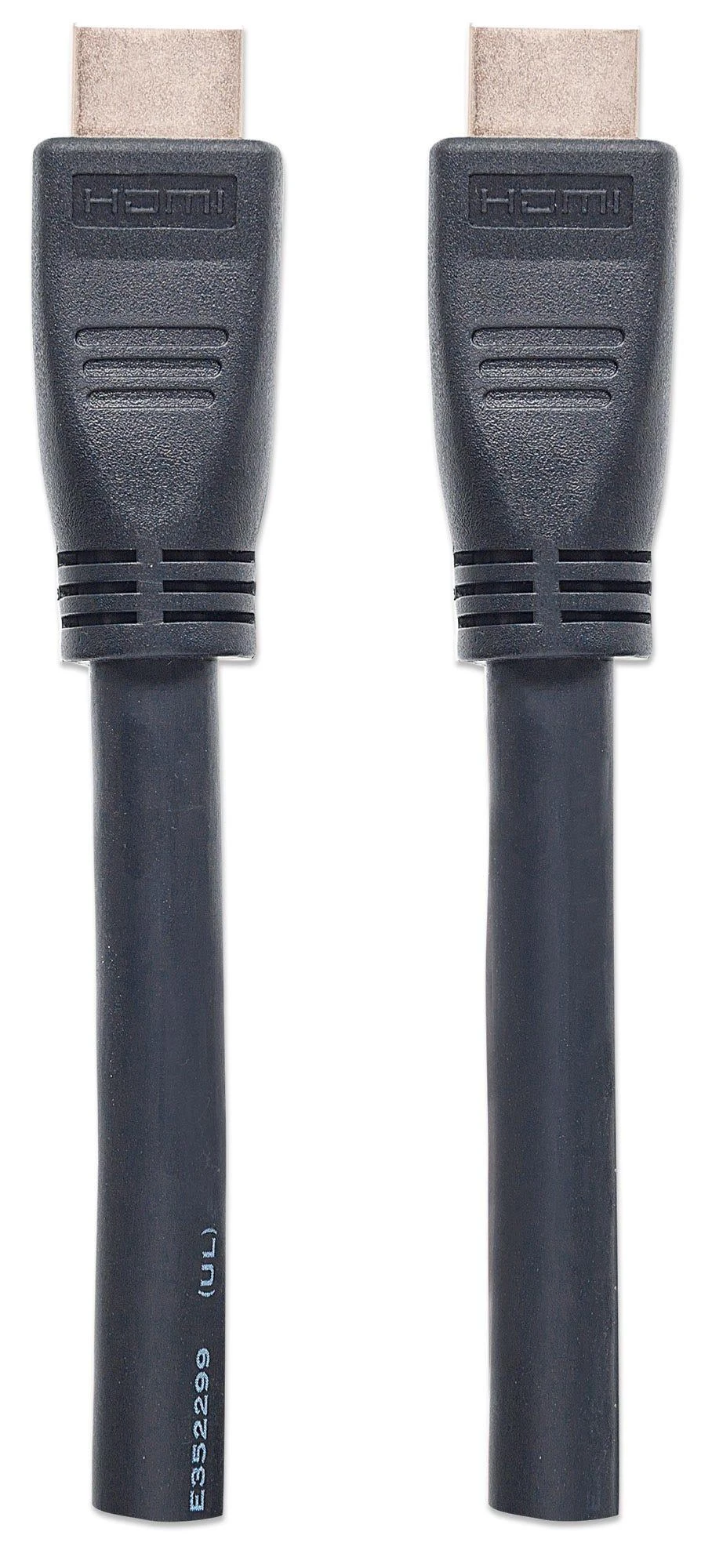 MANHATTAN CL3 didelės spartos HDMI kabelis 10m su eterneto vidinės sienelės vardiniu HDMI kištuku į kištuku ekranuotas Juodas