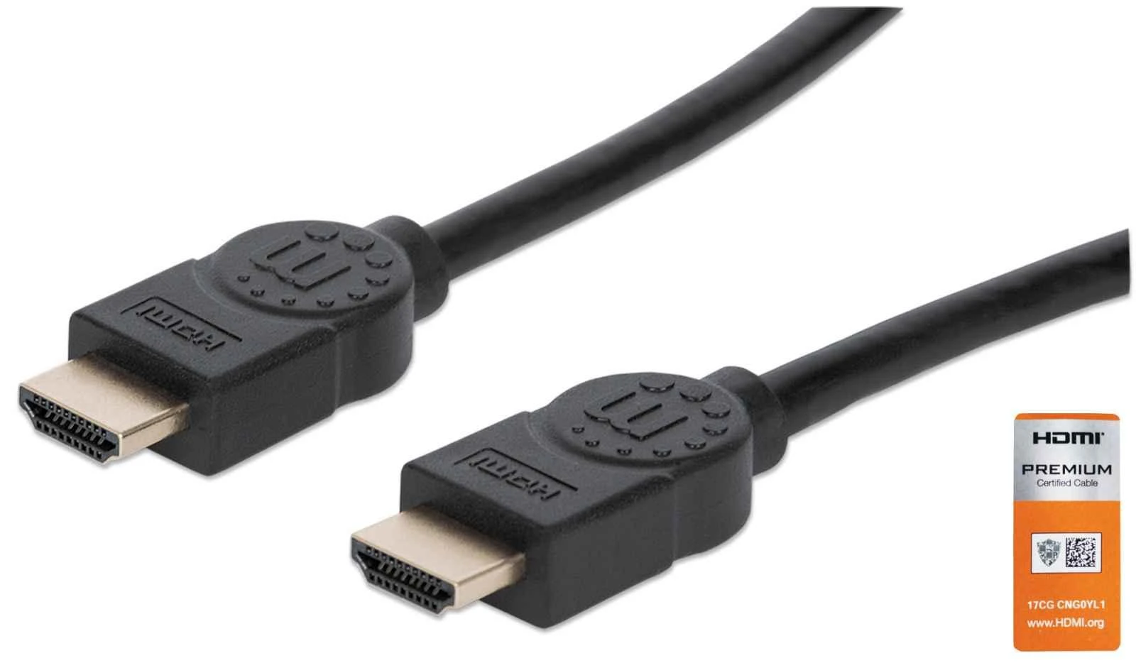 StarTech Manhattan 354837 HDMI kabelis 1 m HDMI A tipo (standartinis) Juoda