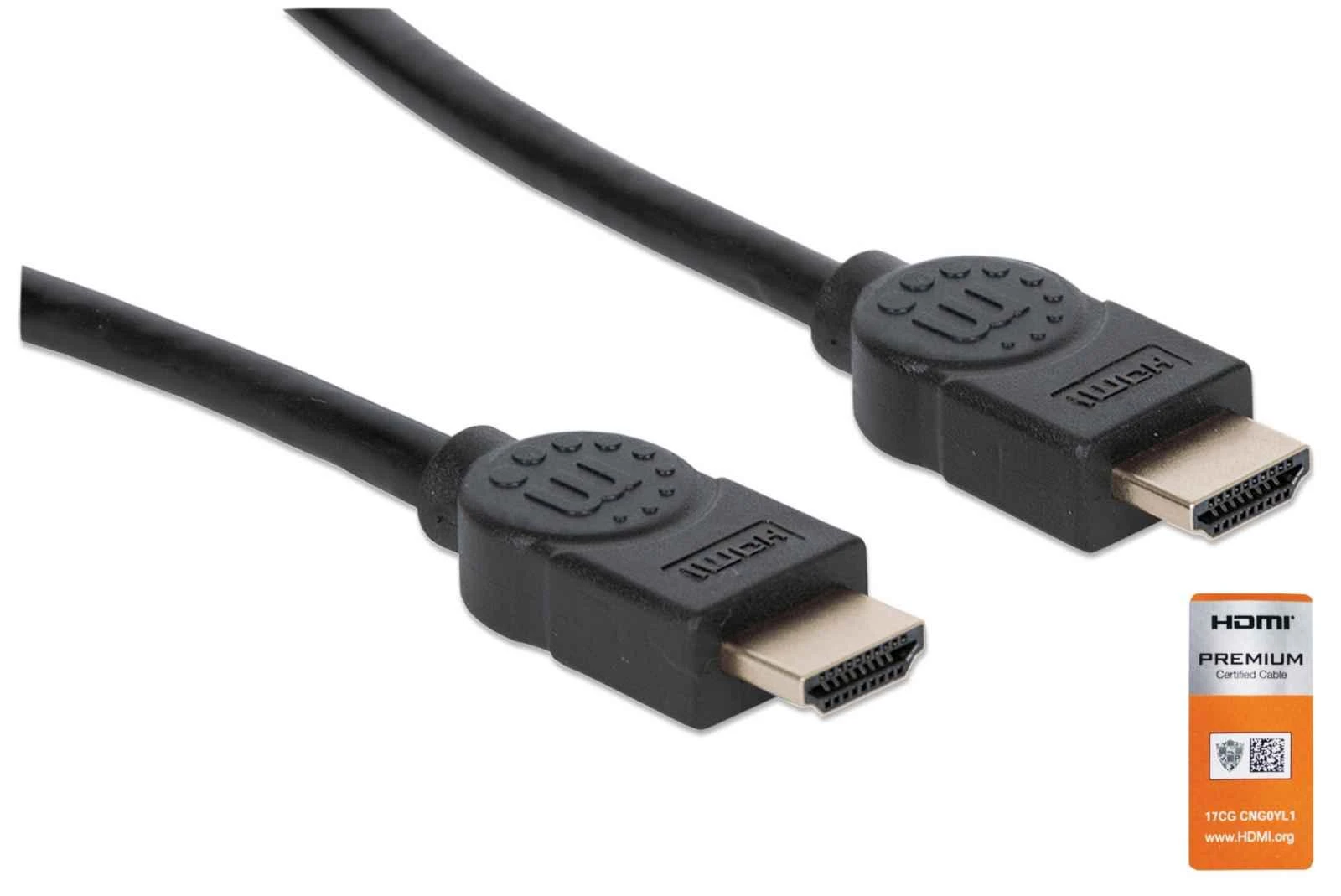 StarTech Manhattan 354837 HDMI kabelis 1 m HDMI A tipo (standartinis) Juoda