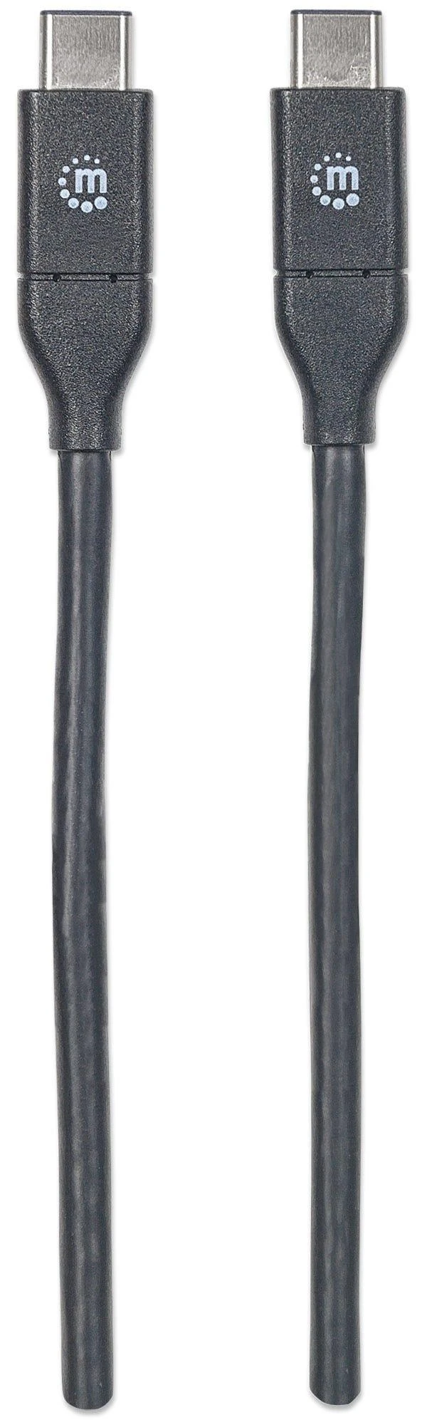 Manhattan 354899 USB kabelis 0,5 m 3.2 Gen 2 (3.1 Gen 2) USB C Juoda