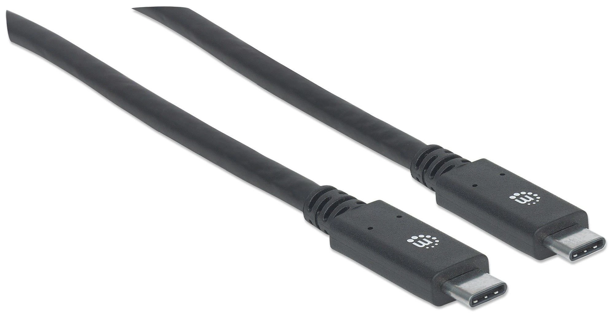 MANHATTAN  354905 SuperSpeed USB-C Device Cable USB 3.2 Gen 1, Type-C Male to Type-C Male, 5 Gbps, 2 m, Juodas