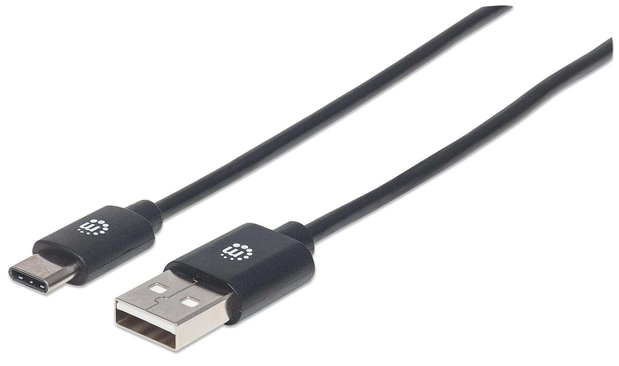 Manhattan 354936 USB kabelis 3 m 2.0 USB C USB A Juoda