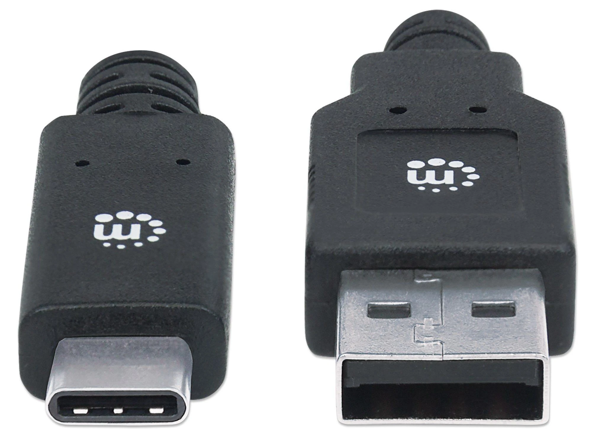 „Intracom MANHATTAN USB 3.1 Gen 1“ įrenginio kabelis 2 m A tipo kištukas iki C tipo kištukas 5 Gbps Juodas