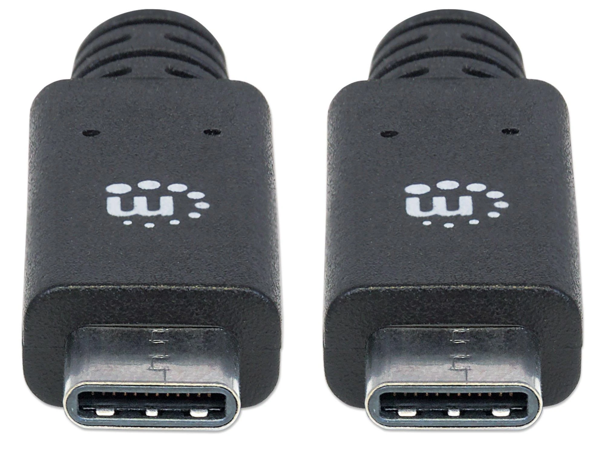 Intracom MANHATTAN SuperSpeed+ USB-C įrenginio kabelis USB 1m 3.1 Gen 2 Type-C vyriškas iki C tipo vyriškas 10 Gbps 5 A 1 m 3 pėd. Juodas