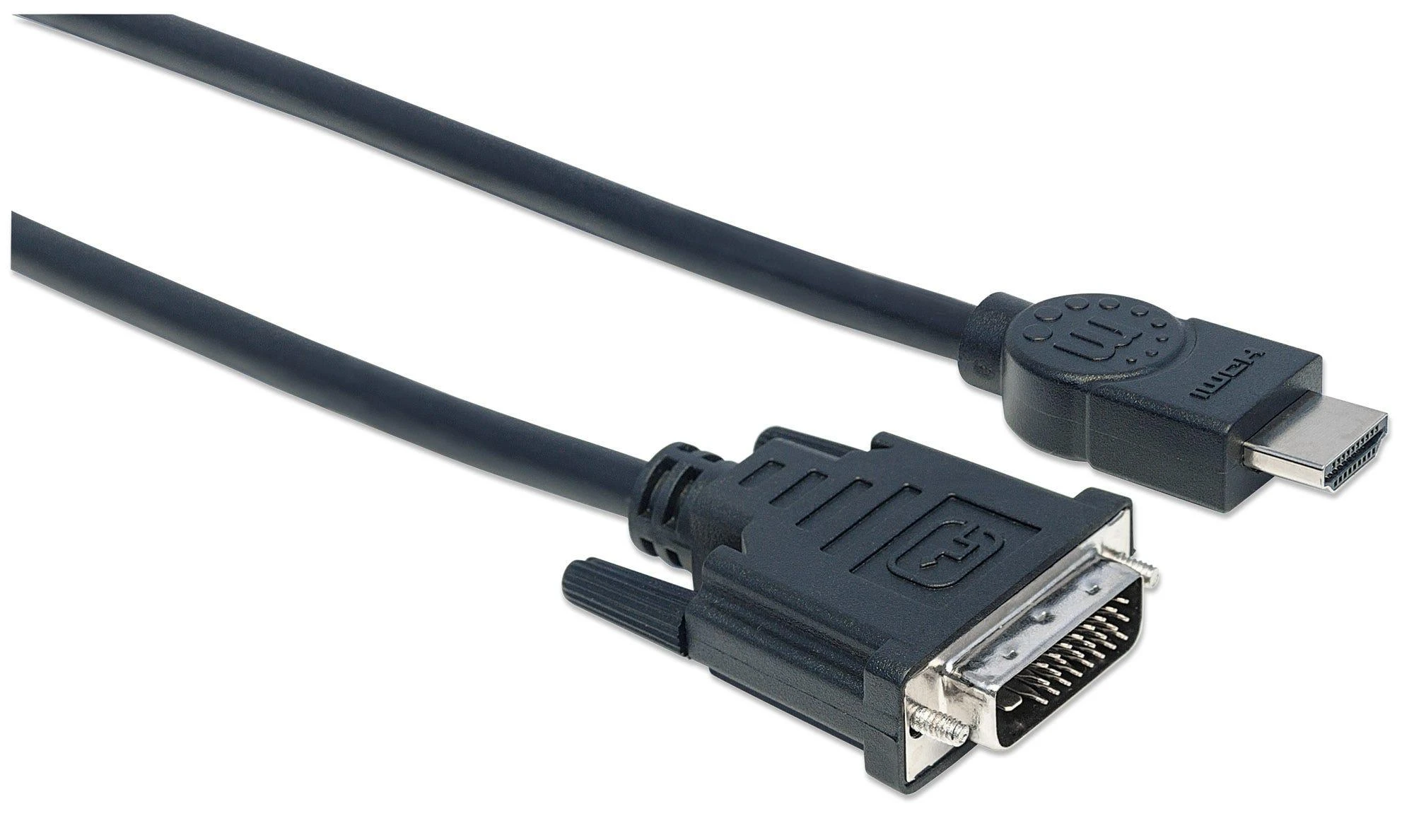 StarTech Manhattan 372510 vaizdo kabelio adapteris 3 m HDMI DVI-D Juoda