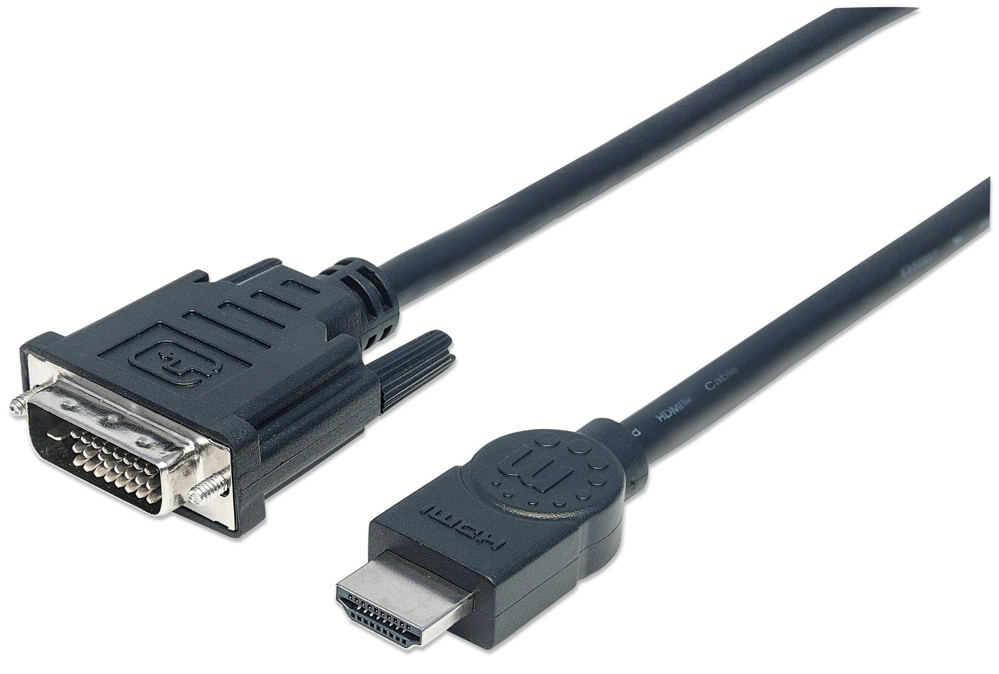 StarTech Manhattan 372510 vaizdo kabelio adapteris 3 m HDMI DVI-D Juoda
