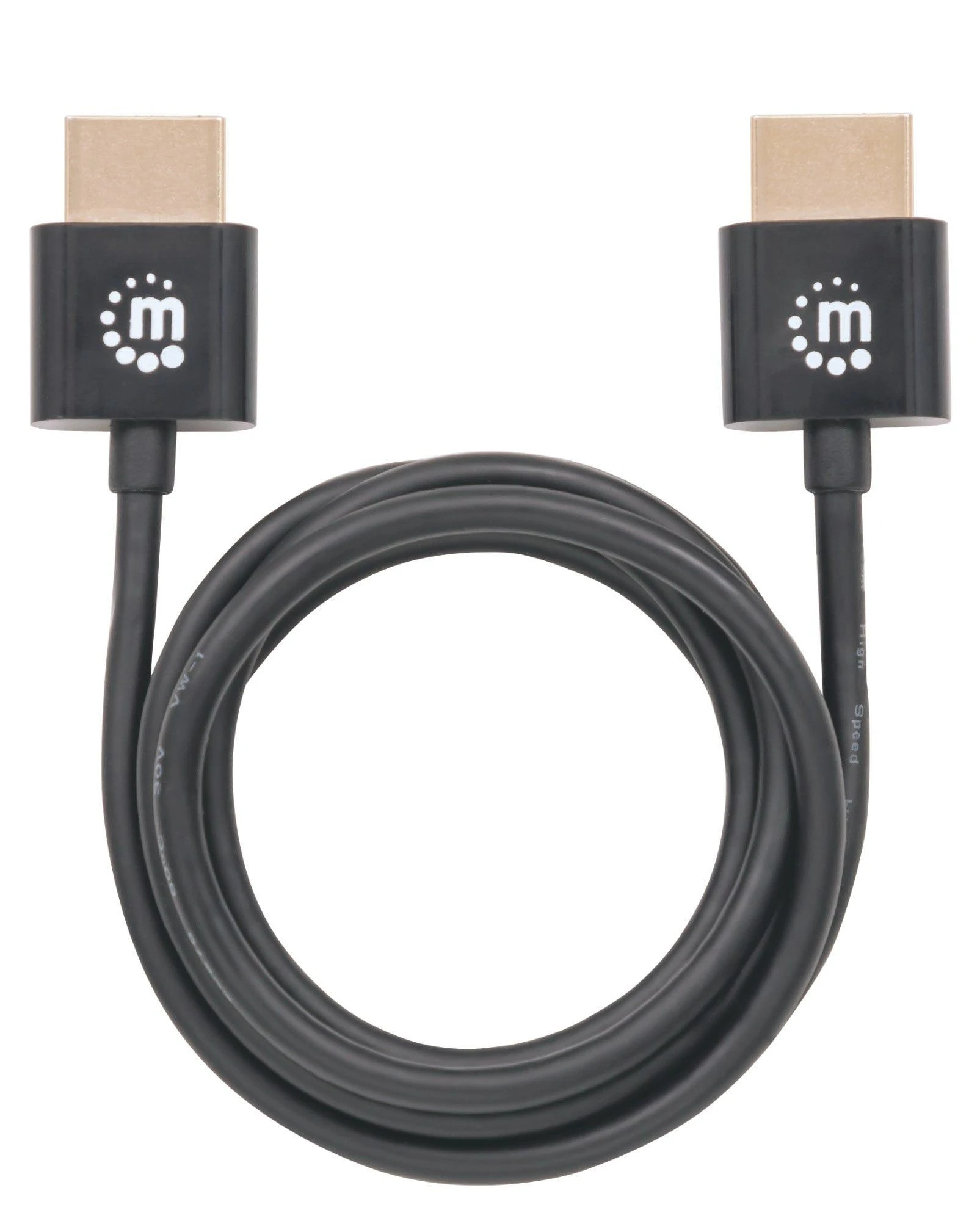 Manhattan 394352 HDMI kabelis 1 m HDMI A tipo (standartinis) Juoda