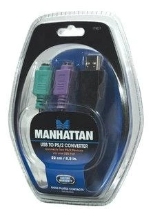 StarTech Manhattan 179027 kabelių sąsaja / invertavimo adapteris USB A 2x PS/2 Juoda