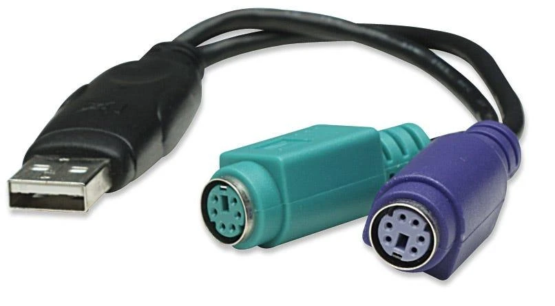 StarTech Manhattan 179027 kabelių sąsaja / invertavimo adapteris USB A 2x PS/2 Juoda