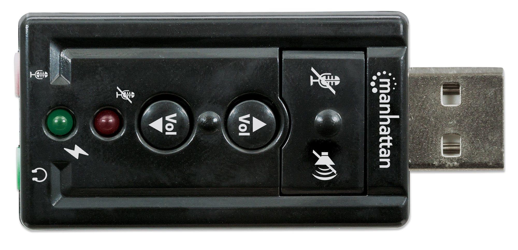 MANHATTAN 152341 Manhattan garso plokštė Hi-Speed USB virtuali 7.1 3D su garsumo valdymu