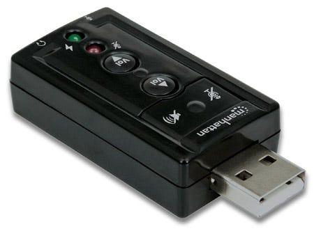 MANHATTAN 152341 Manhattan garso plokštė Hi-Speed USB virtuali 7.1 3D su garsumo valdymu