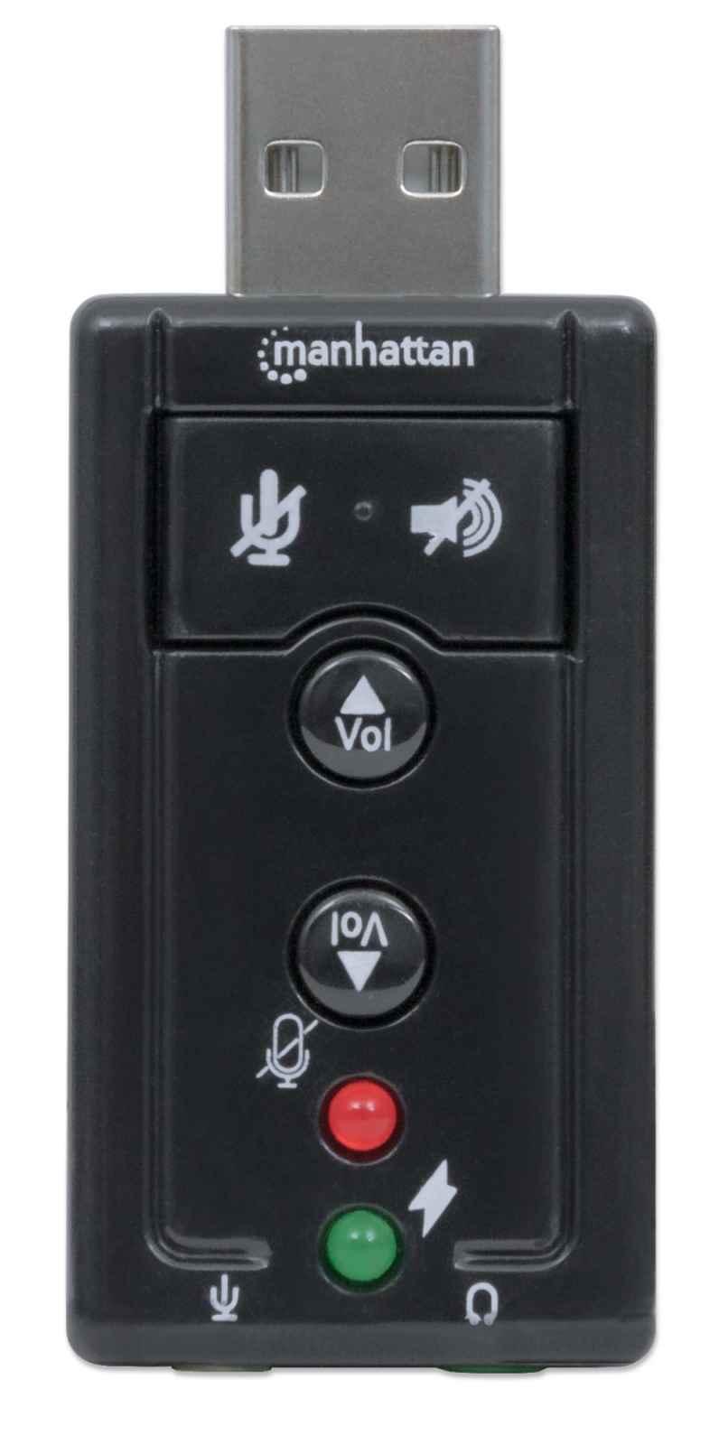 MANHATTAN 152341 Manhattan garso plokštė Hi-Speed USB virtuali 7.1 3D su garsumo valdymu