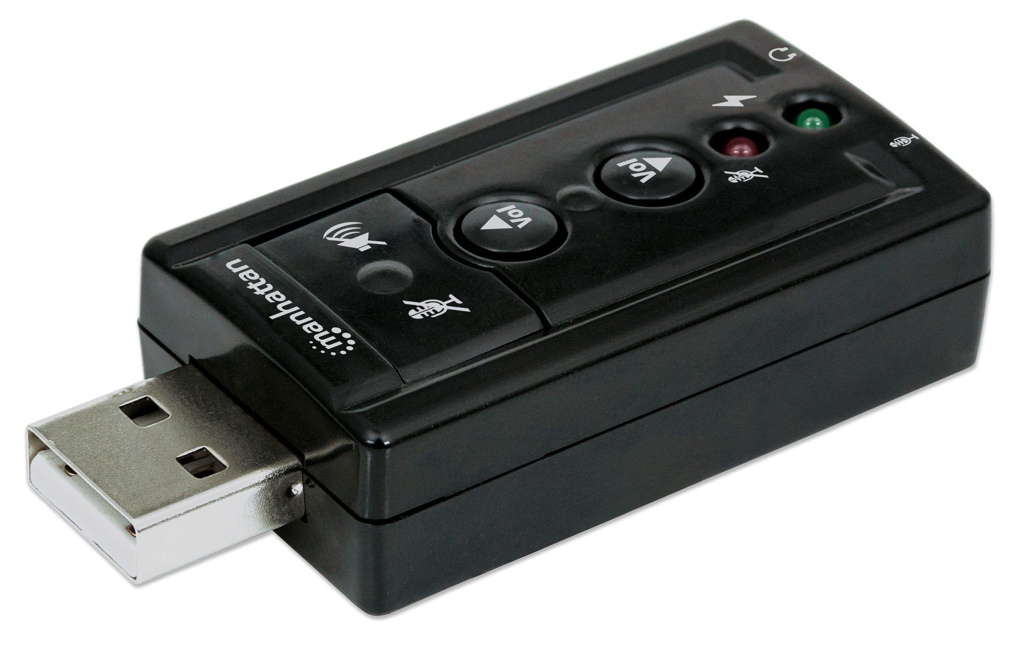 MANHATTAN 152341 Manhattan garso plokštė Hi-Speed USB virtuali 7.1 3D su garsumo valdymu