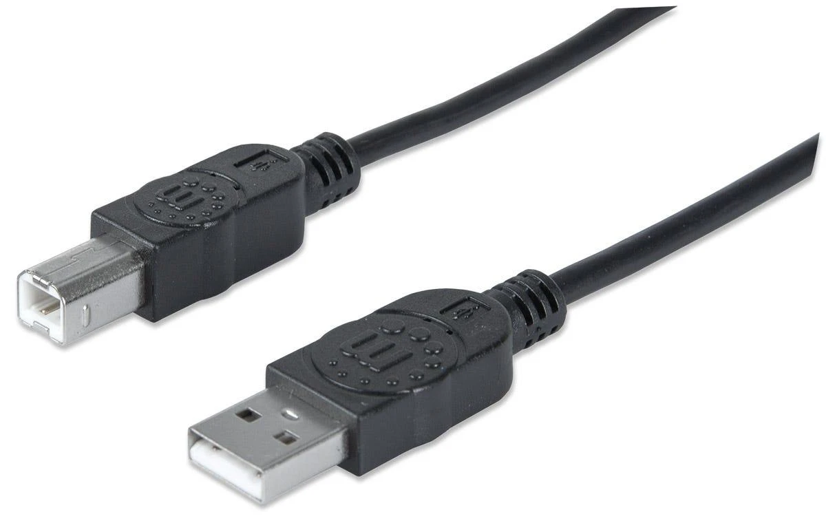 StarTech Manhattan USB 2.0 A/B USB kabelis 1,8 m USB A USB B Juoda