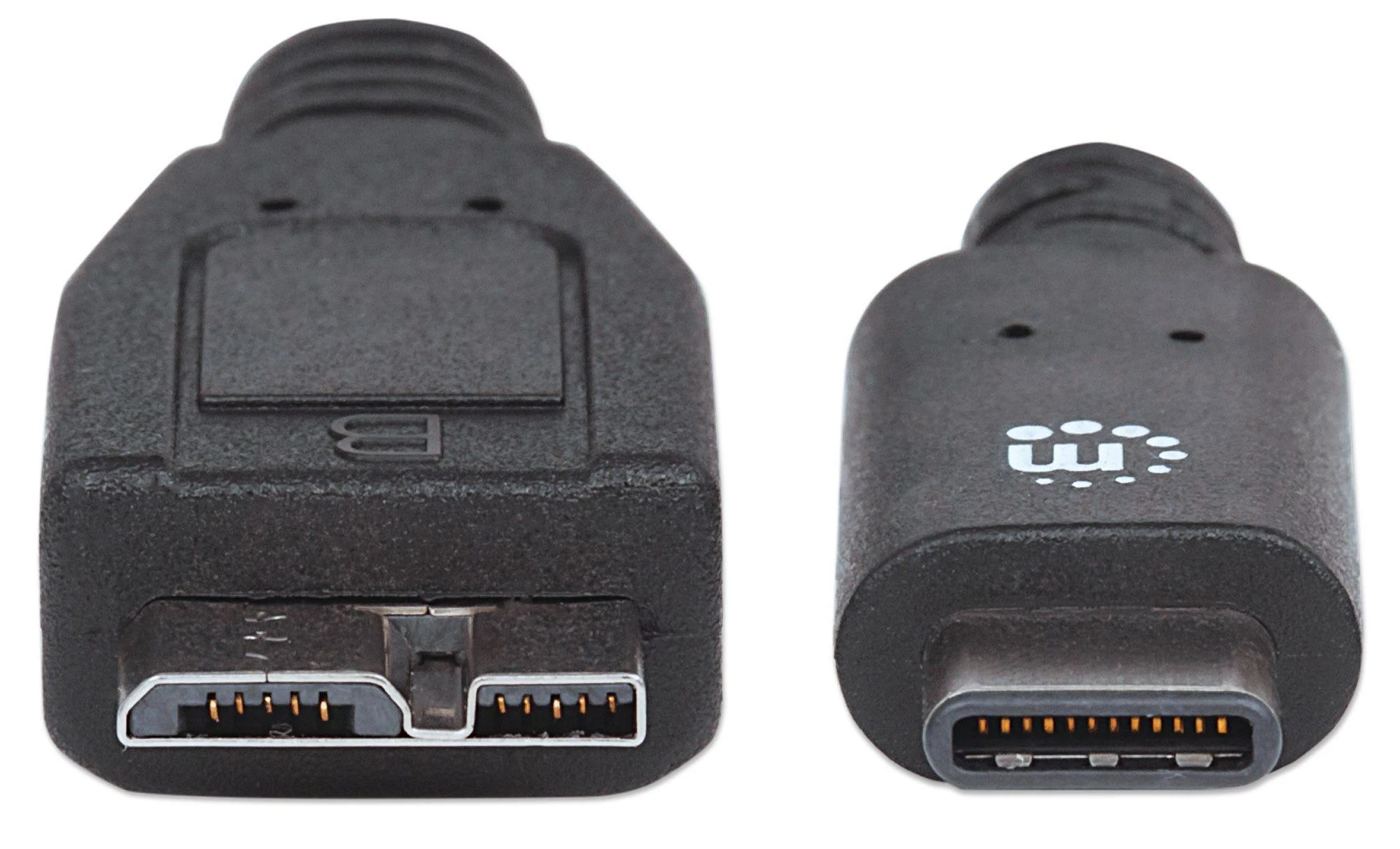 Manhattan USB 3.1 C/Micro-B, 1 m USB laidas 3.2 Gen 1 (3.1 Gen 1) USB C Micro-USB B Juoda