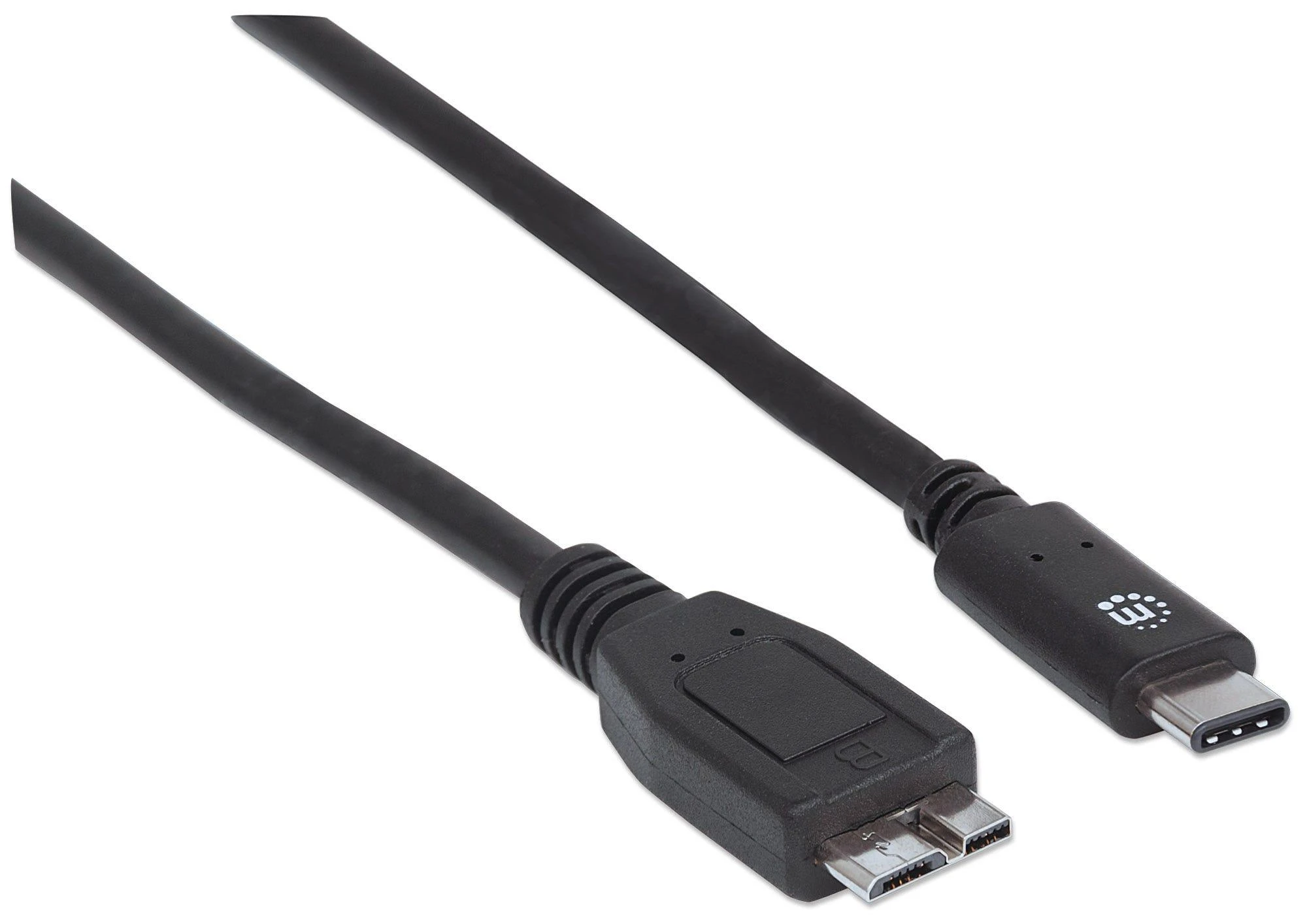 Manhattan USB 3.1 C/Micro-B, 1 m USB laidas 3.2 Gen 1 (3.1 Gen 1) USB C Micro-USB B Juoda