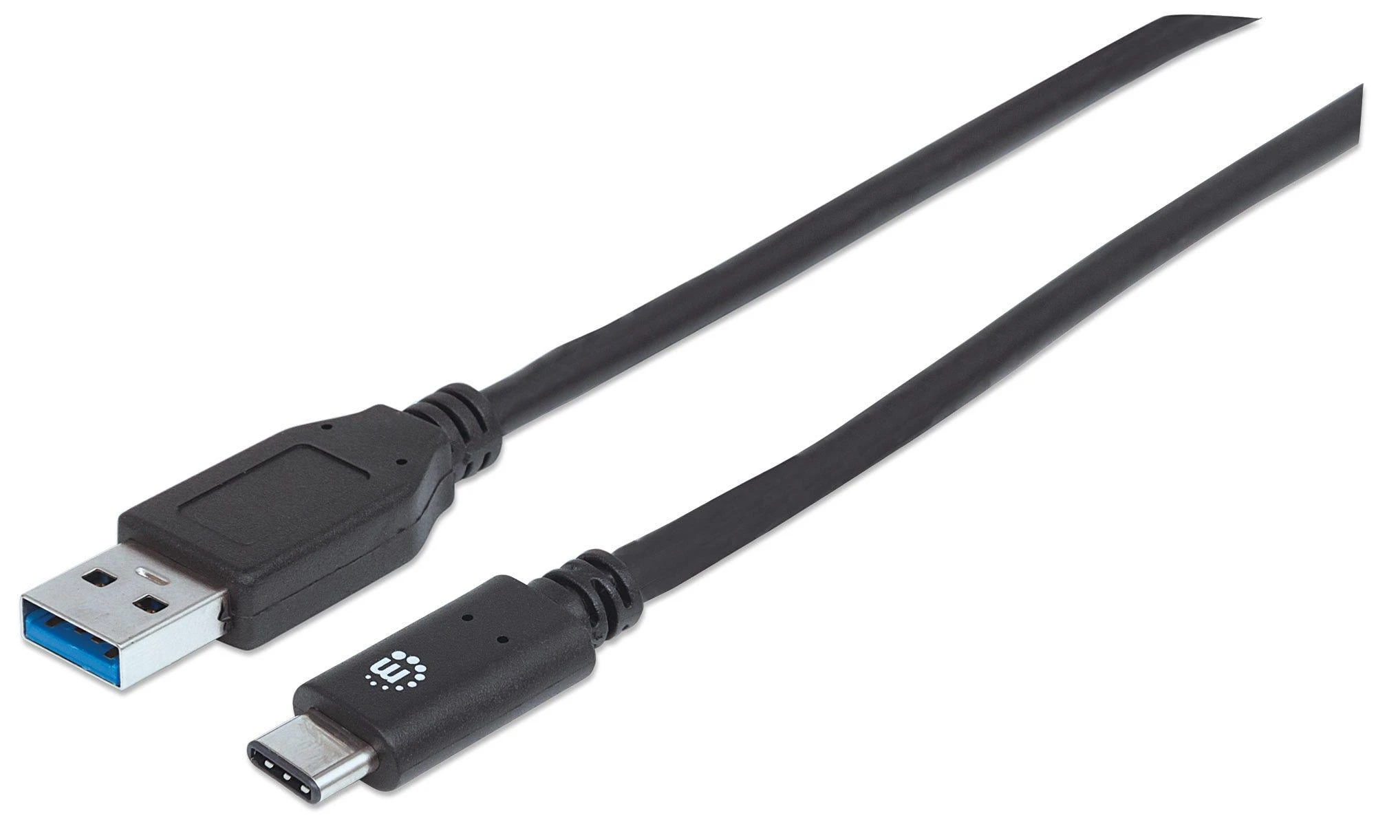 Manhattan USB 3.1 Gen2, 1 m USB kabelis 3.2 Gen 1 (3.1 Gen 1) USB C USB A Juoda