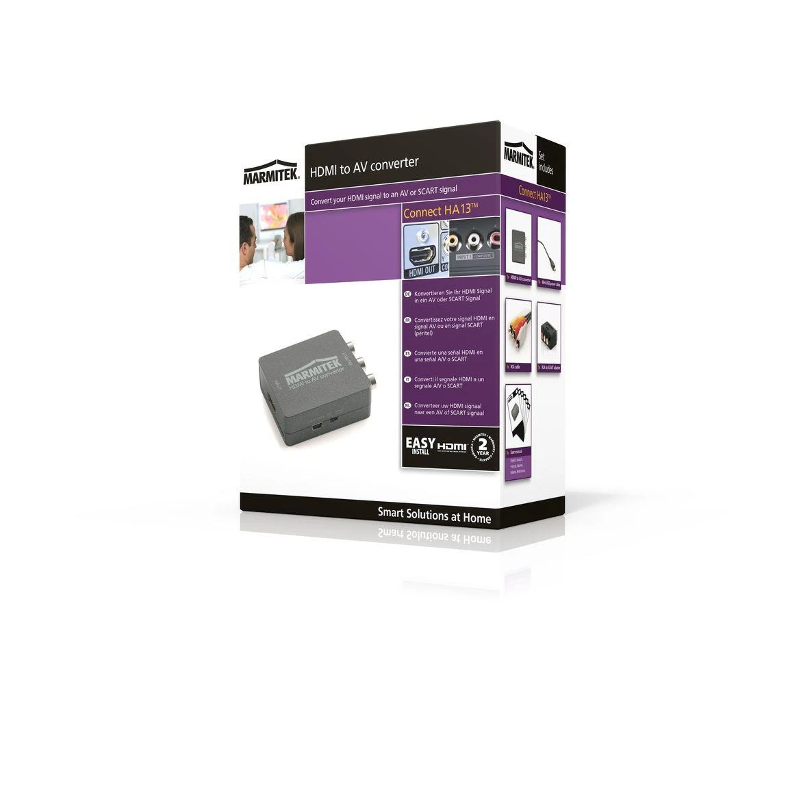 Marmitek Connect HA13 pakuotė su HDMI į AV keitikliu