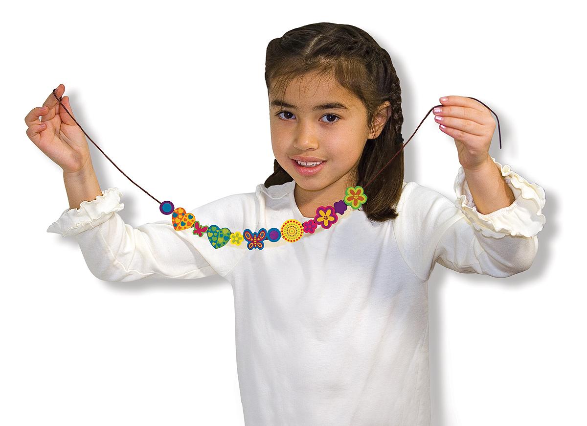 Melissa & Doug Medinių karoliukų vėrimo rinkinys Delux 220 d. Melissa ir Dougas, 14169