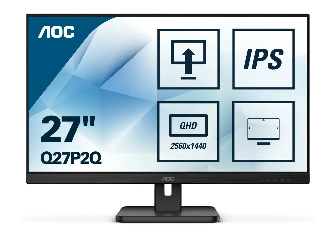 AOC Q27P2Q 27 colių QHD monitorius USB VGA DVI HDMI