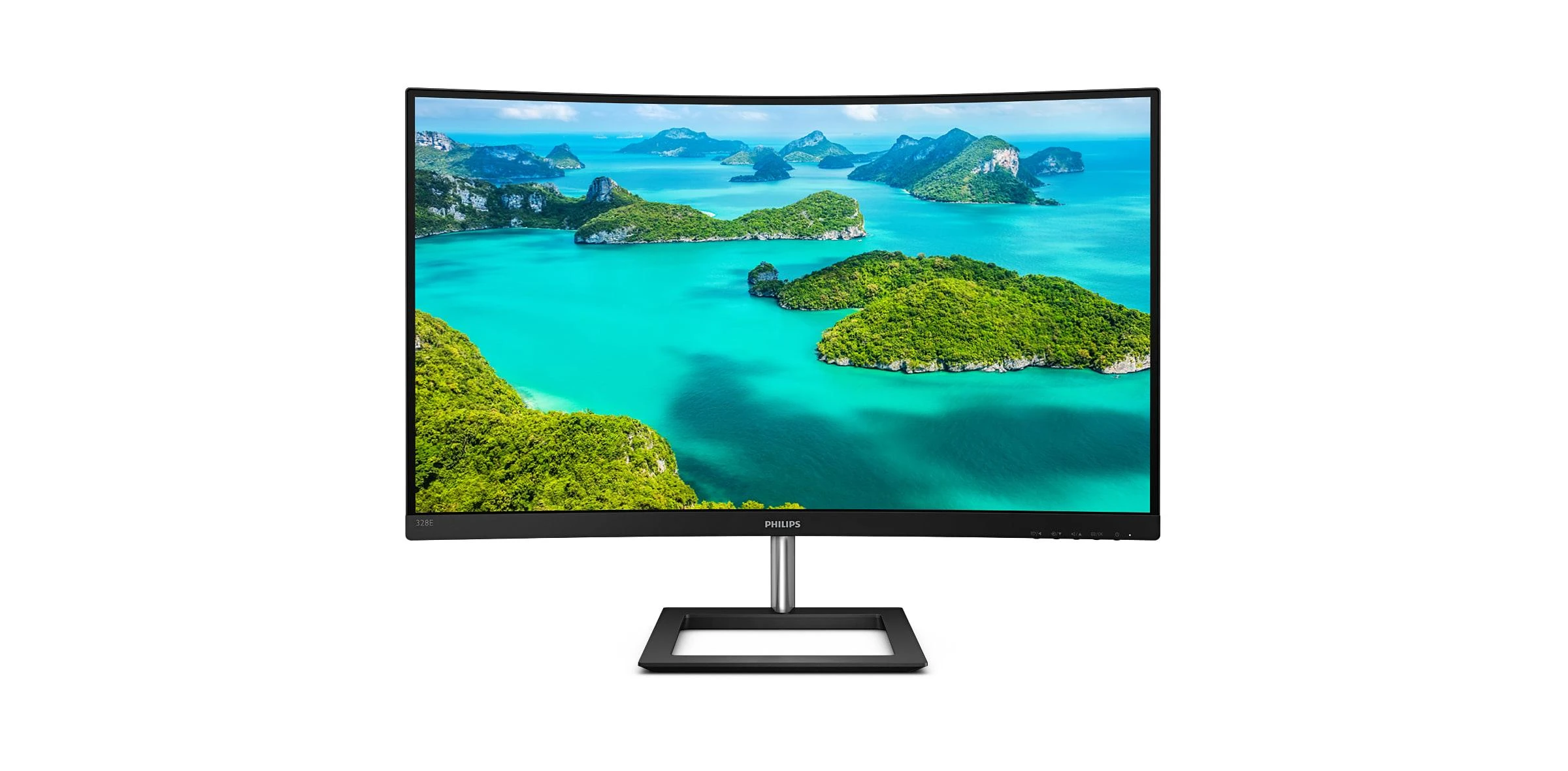 PHILIPS Lenktas LCD monitorius su „Ultra Wide-Color“ / 328E1CA/00 /  31,5 col. / 4K UHD / VA / HDMI/DP / garsiakalbiai