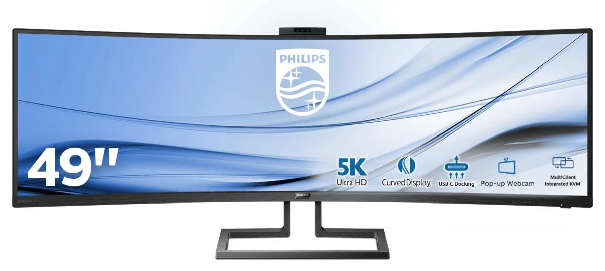 Monitorius Philips 499P9H/00 48,8" (124 cm), Juodos spalvos