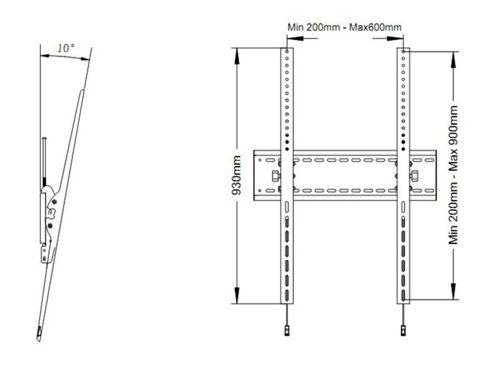 Laikiklis Multibrackets MB UNIVERSAL WALLMOUNT TILT SD MAX 1200X900, MAX 125KG