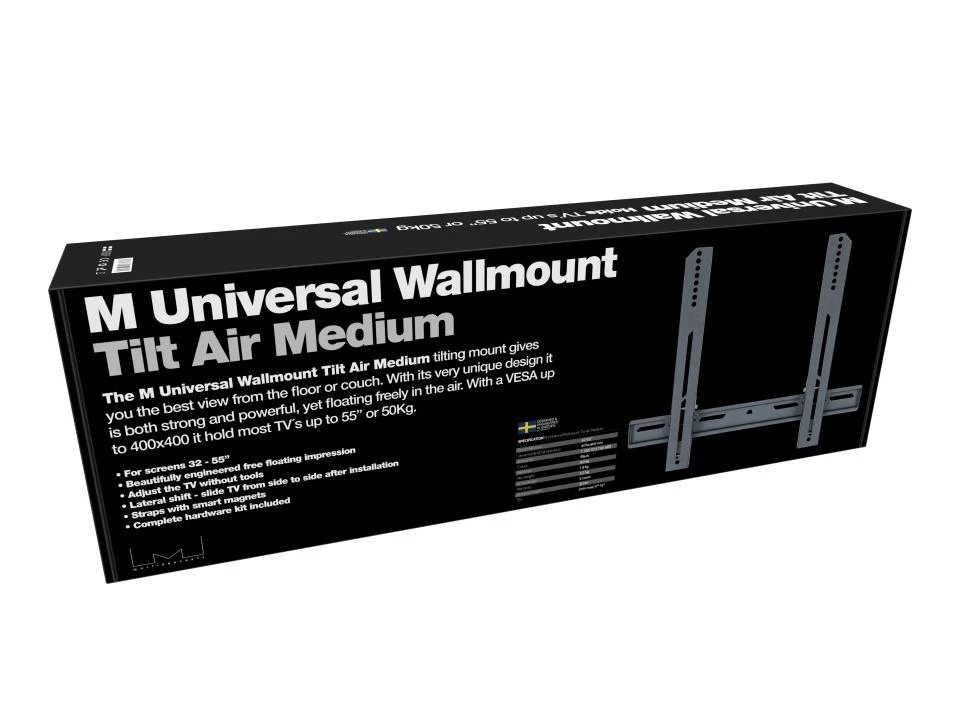 Laikiklis Multibrackets Multibracket M Universal Wallmount Tilt Air Medium Juodas