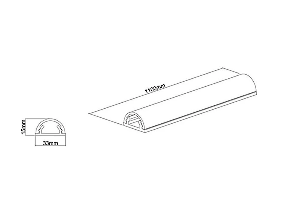 Dėklas Multibrackets Apdailos juost.M Cable Cover juodas 33mm-1100mm