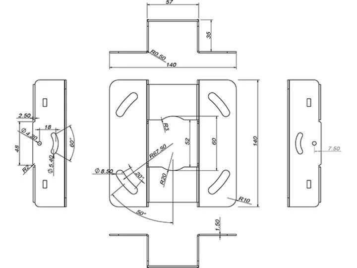 Laikiklis Multibrackets MB PROJEKTORIAUS LUBŲ MONTAS 900-1600