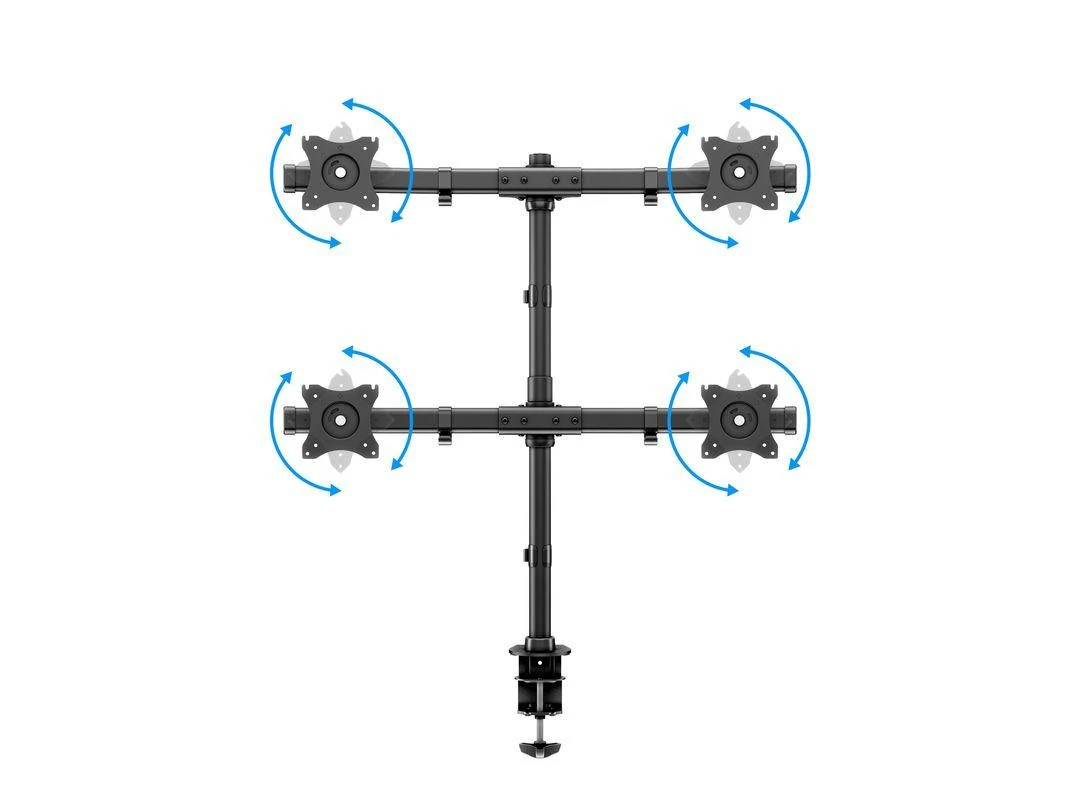 Laikiklis Multibrackets Daugiafunkciniai laikikliai MB DESKMOUNT BASIC QUAD Juodas MAX 7.5KG