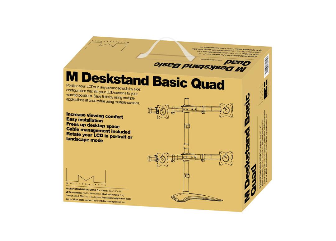Laikiklis Multibrackets MB DESKSTAND BASIC QUAD Juodas MAX 10KG