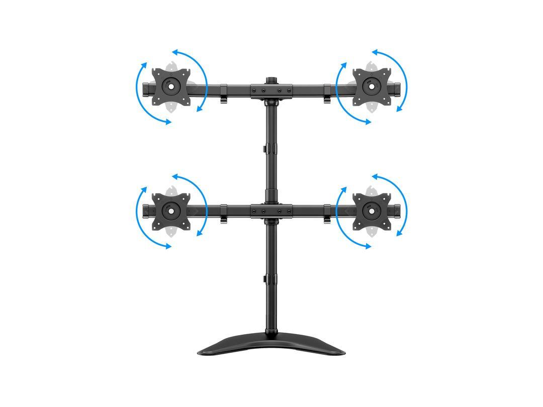 Laikiklis Multibrackets MB DESKSTAND BASIC QUAD Juodas MAX 10KG