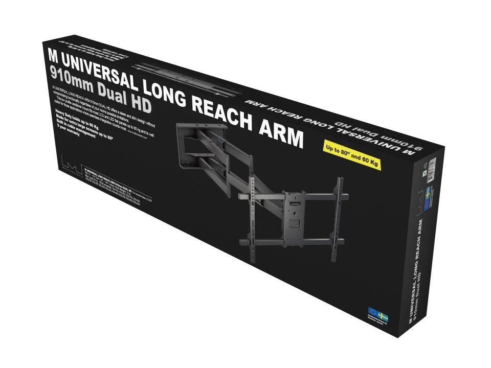Laikiklis Multibrackets M UNIVERSAL 60KG, 800X400, LONG REACH ARM 910MM HD, DUAL